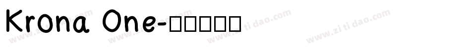 Krona One字体转换